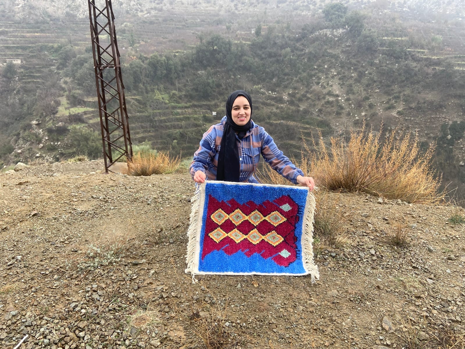 Handmade pileknot rug