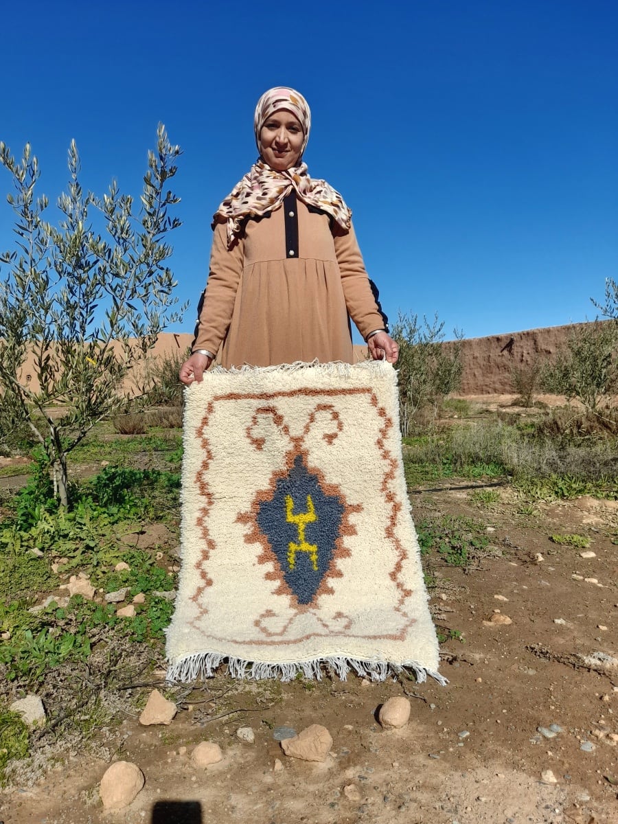  Rug   and  Grey, White Morocco