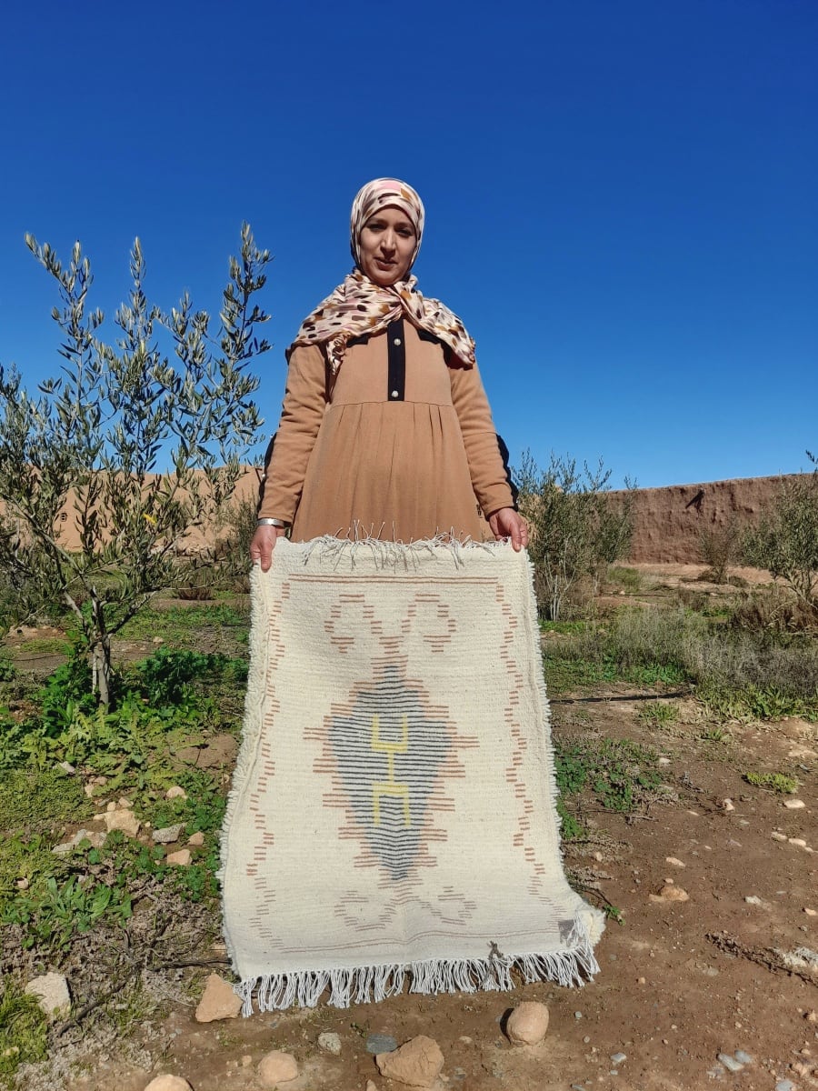  Rug   and  Grey, White Morocco