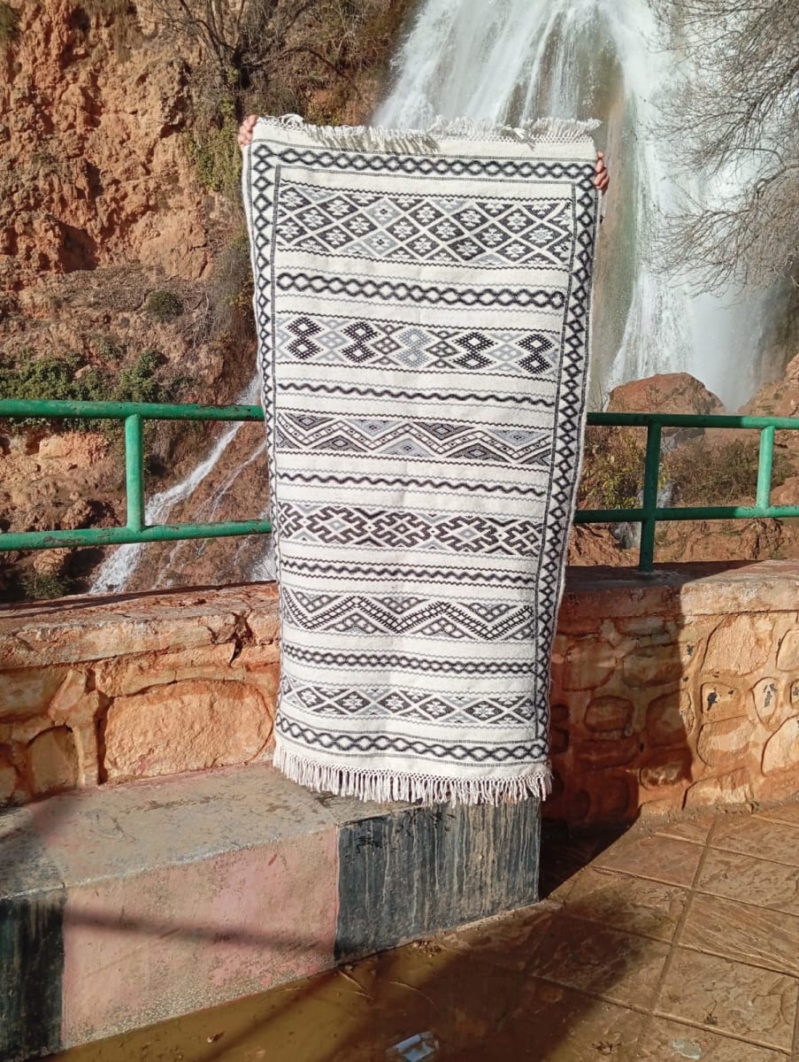  Flatweave  Grey, Black Morocco