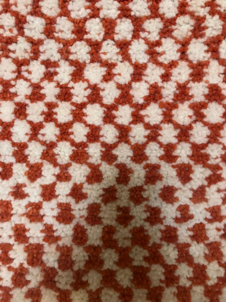  Pile Knot Rug  Orange, White Morocco