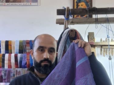  Scarf Wool  and  polyster Purple, Pink Morocco