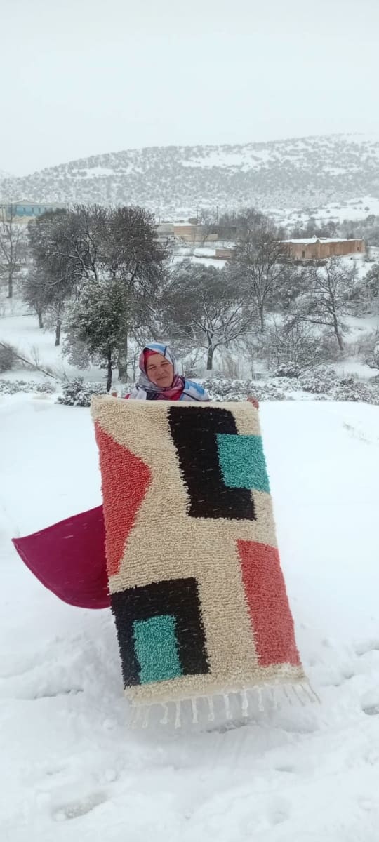  Beni Ourain rug  Colored Morocco