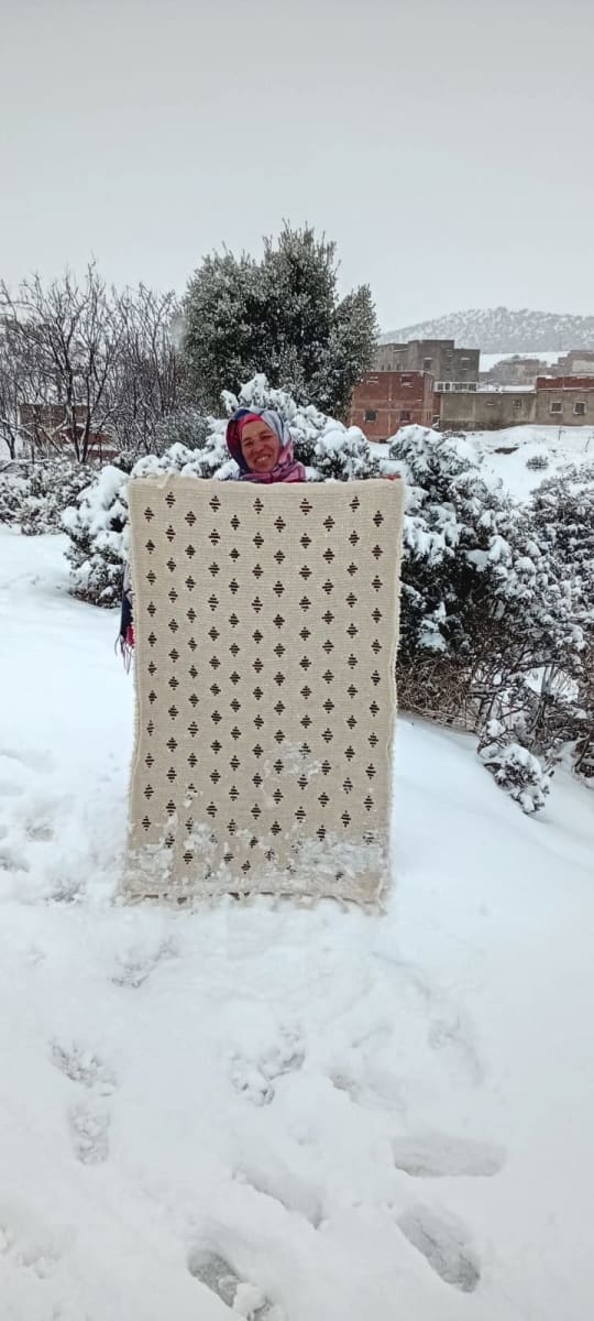  Beni Ourain rug  Black, White Morocco