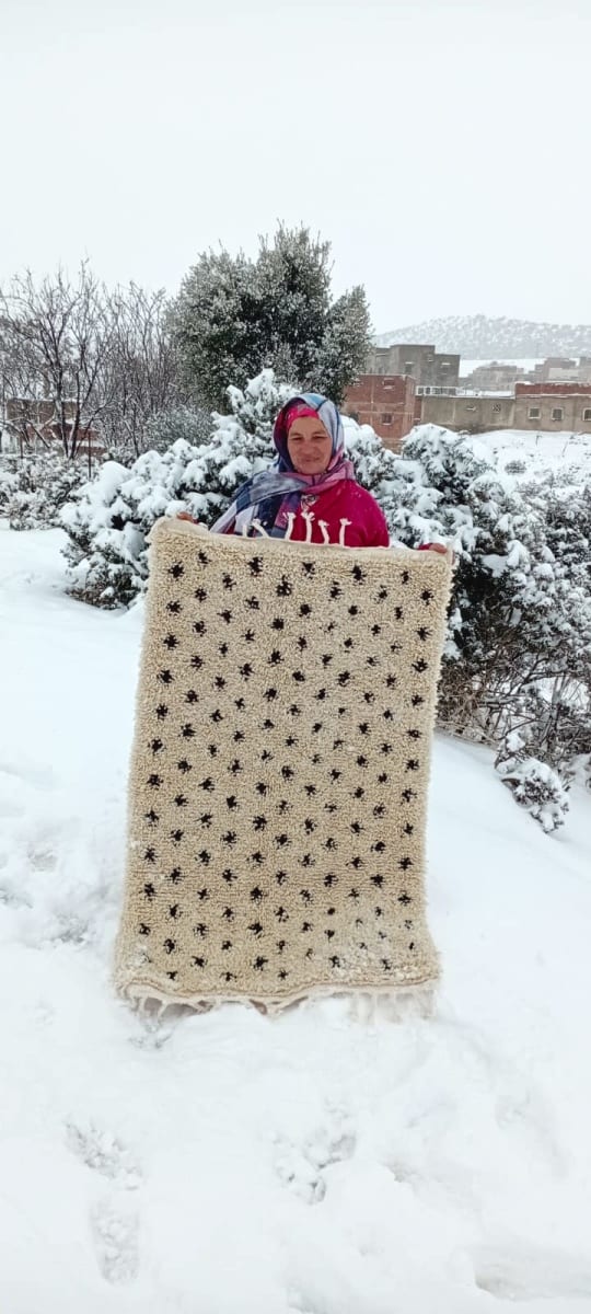  Beni Ourain rug  Black, White Morocco