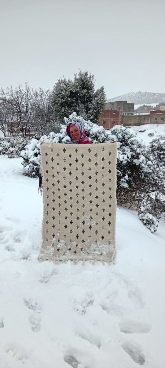  Beni Ourain rug  Black, White Morocco