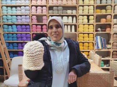  Handmade Wool Poncho Tadout - Wool White Morocco