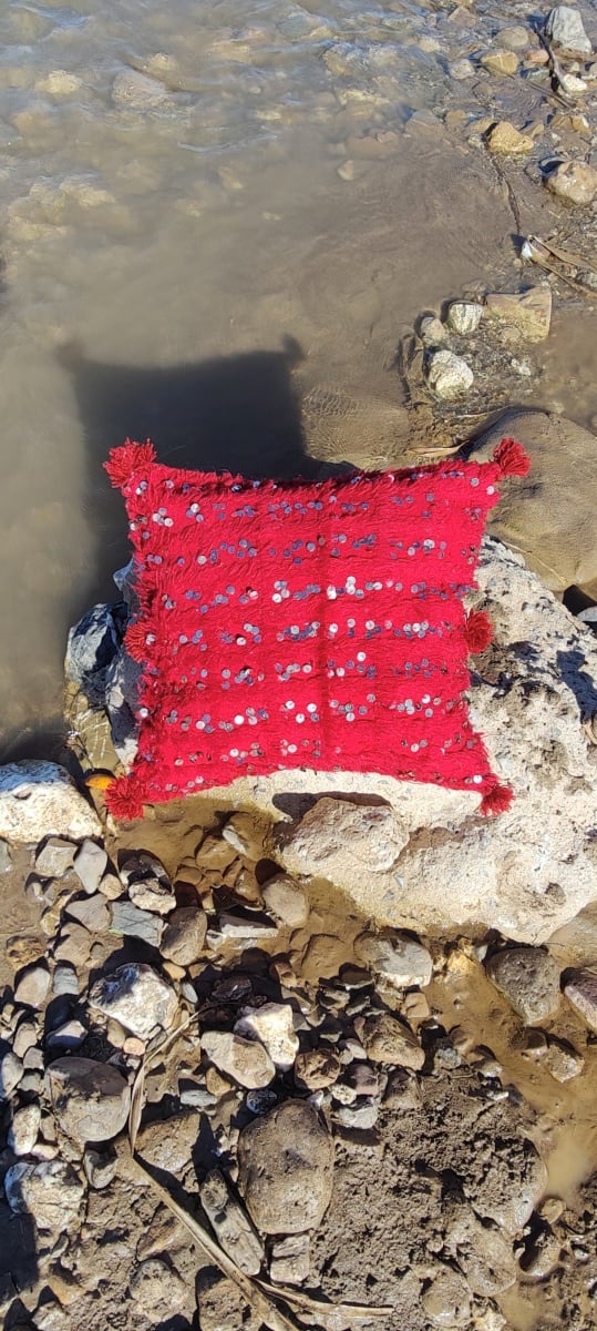  None Fine Cotton String and Cotton Red Morocco