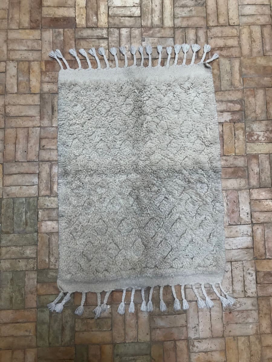  Pileknot Rug Cotton warp White Morocco