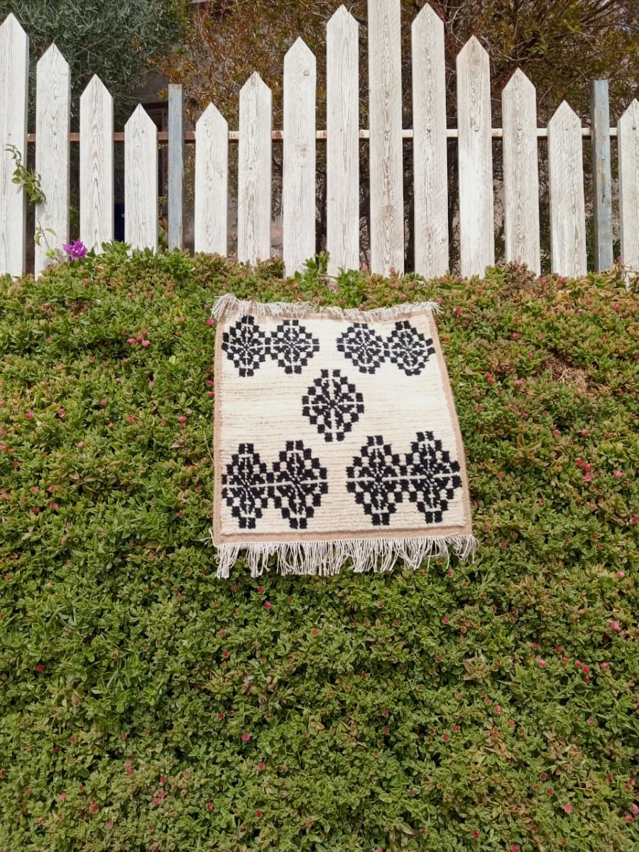  Zerbya Natural Wool Black, White Morocco