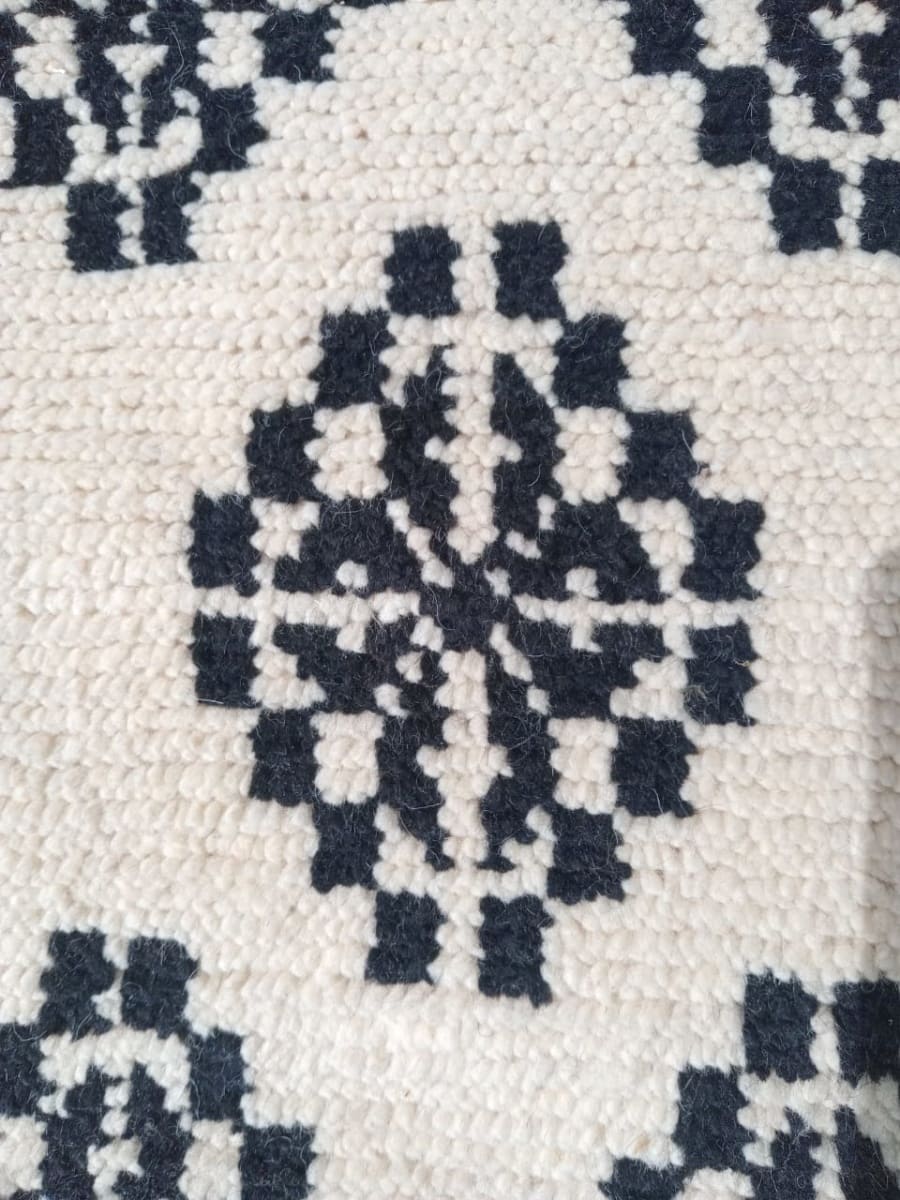  Zerbya Natural Wool Black, White Morocco