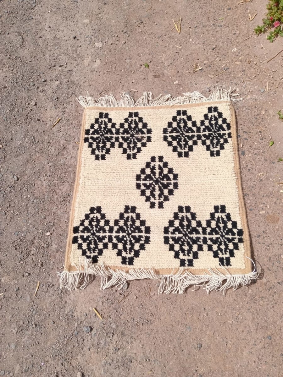  Zerbya Natural Wool Black, White Morocco