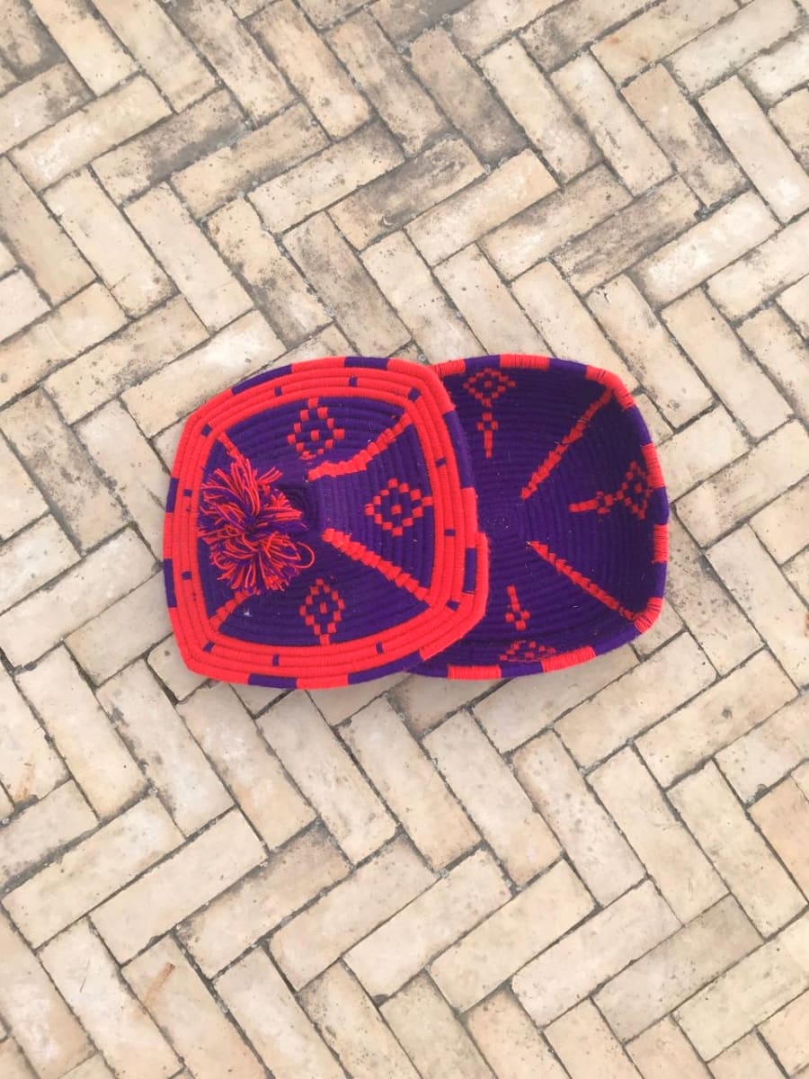  Basket Dyed Wool Red, Purple Morocco