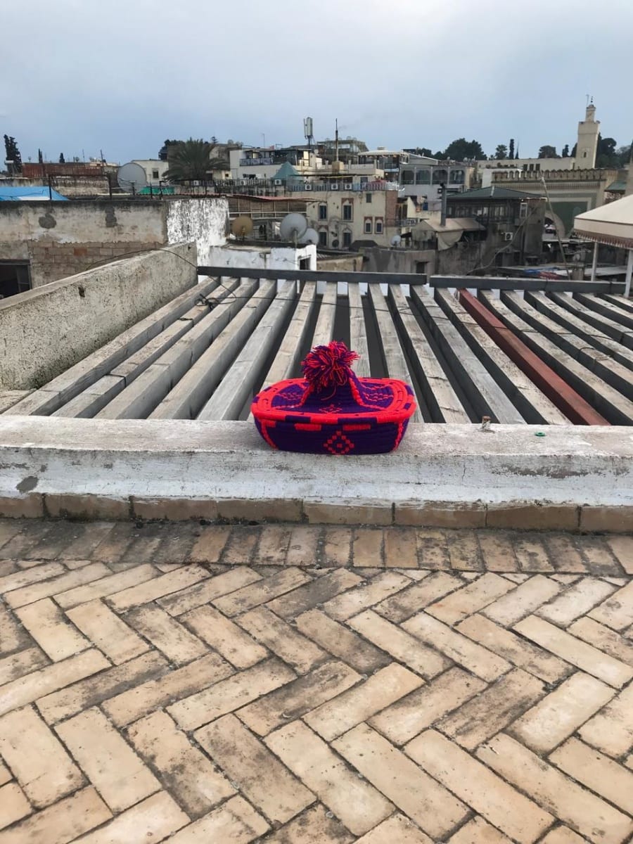  Basket Dyed Wool Red, Purple Morocco