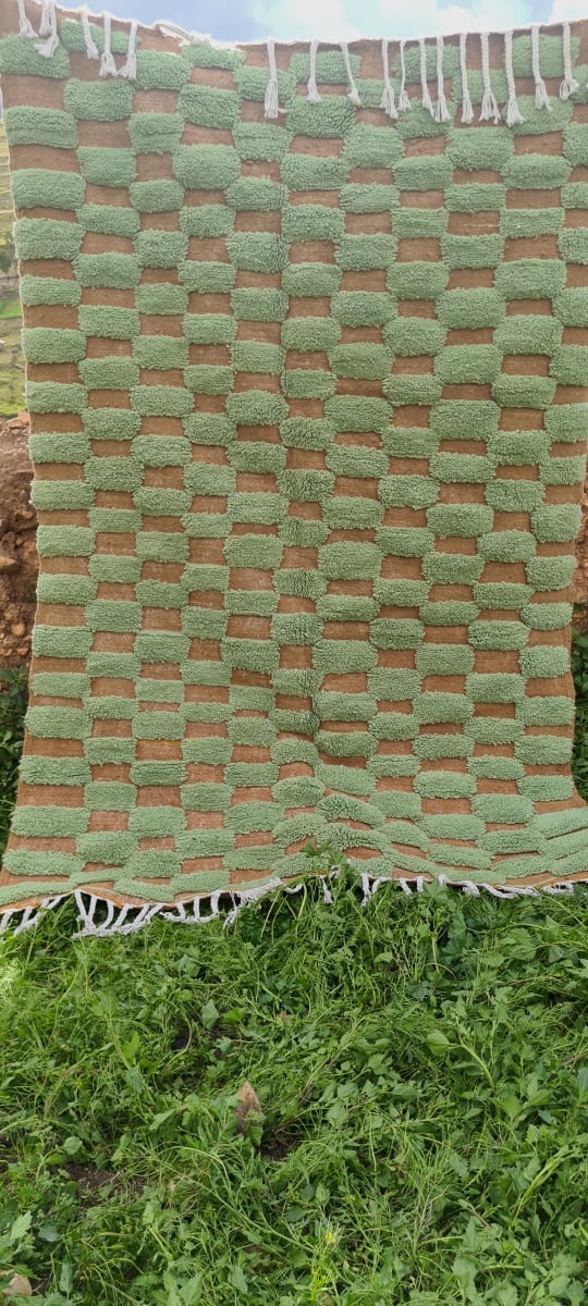  Pileknot rug  Green Morocco