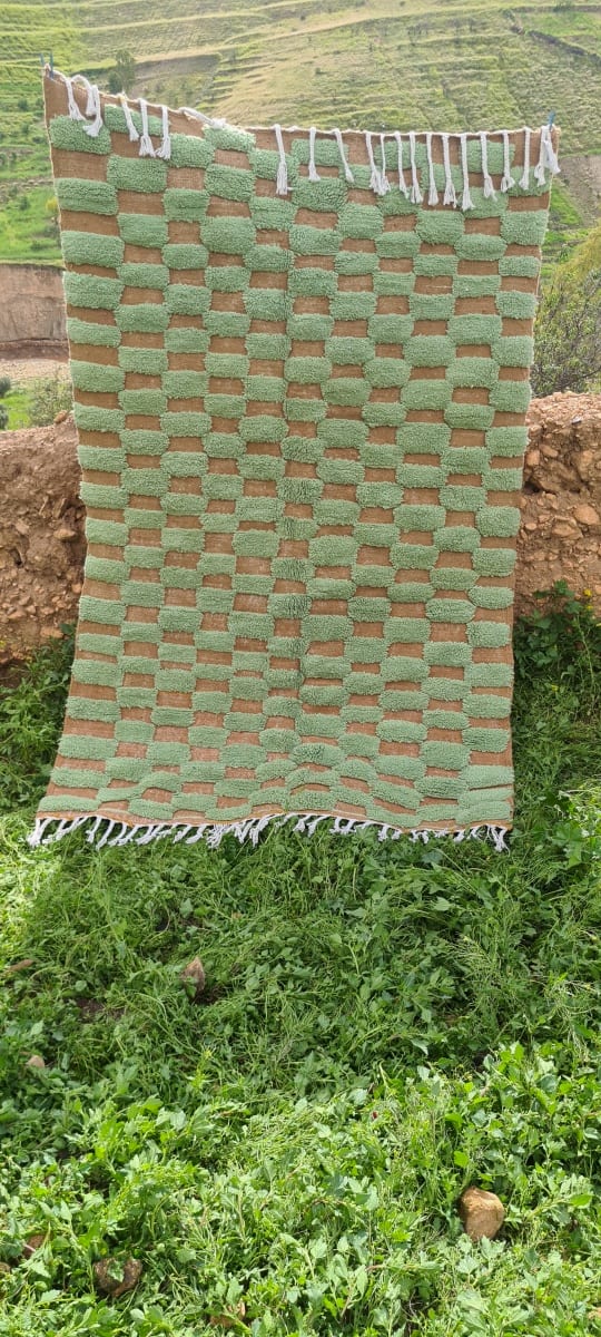  Pileknot rug  Green Morocco