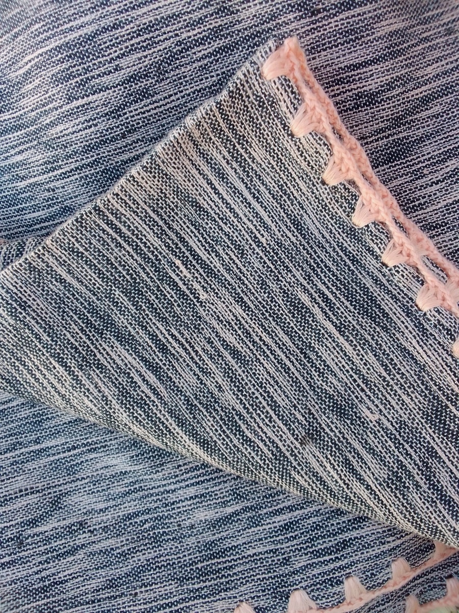  Mendeel Fabric Wool Threads Pink, Black Morocco
