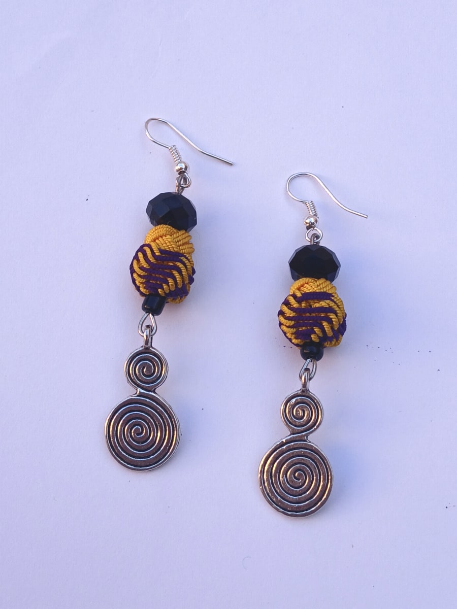 Button Dangle Earrings