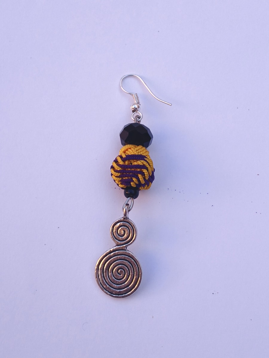 Button Dangle Earrings