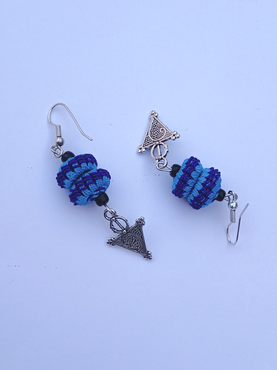 Button Dangle Earrings