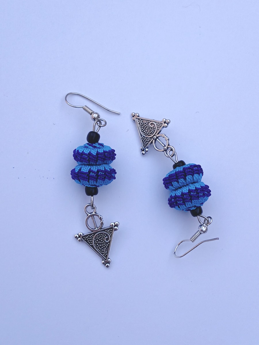 Button Dangle Earrings