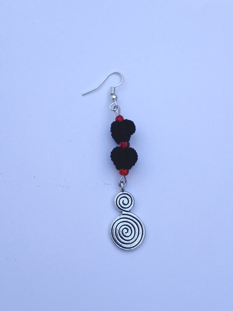 Button Dangle Earrings