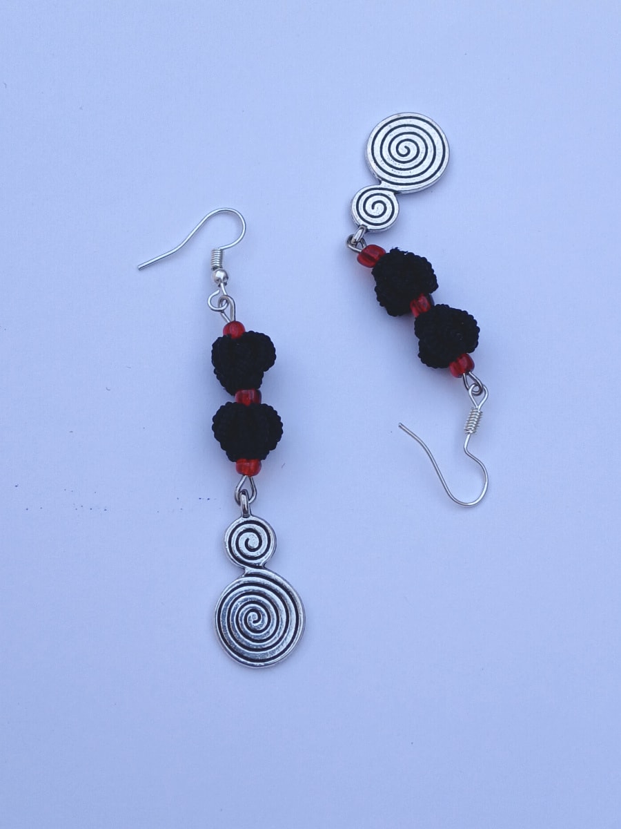 Button Dangle Earrings