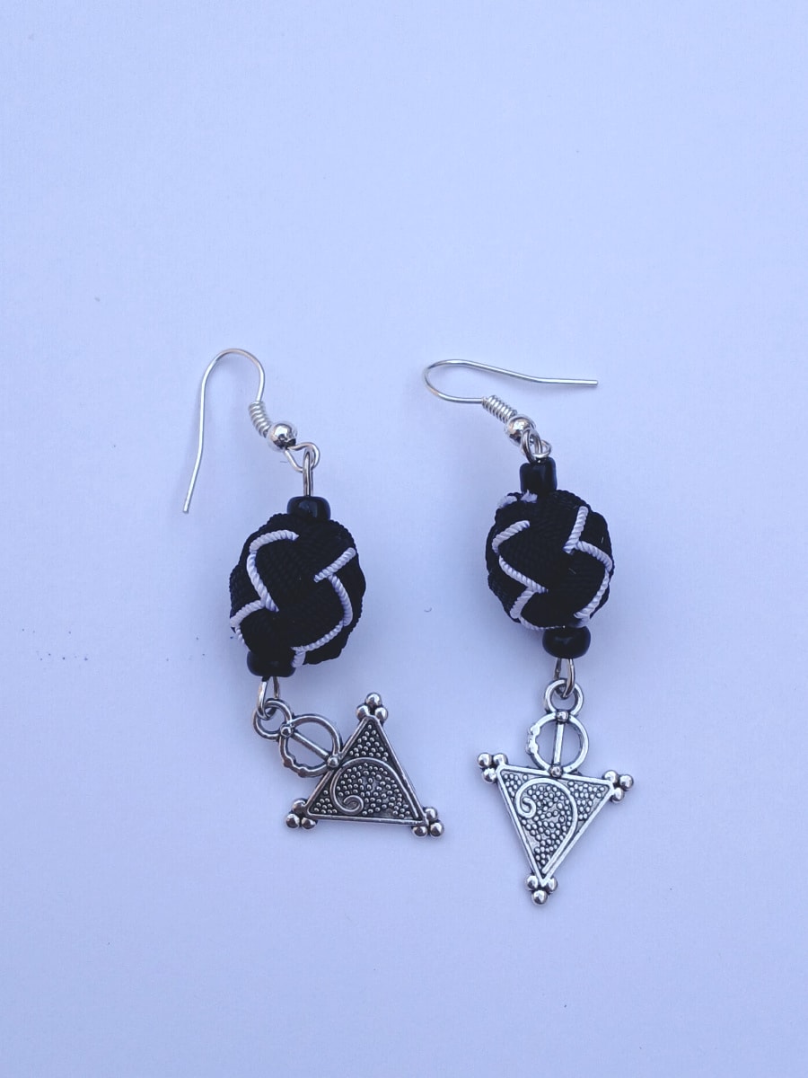 Button Dangle Earrings