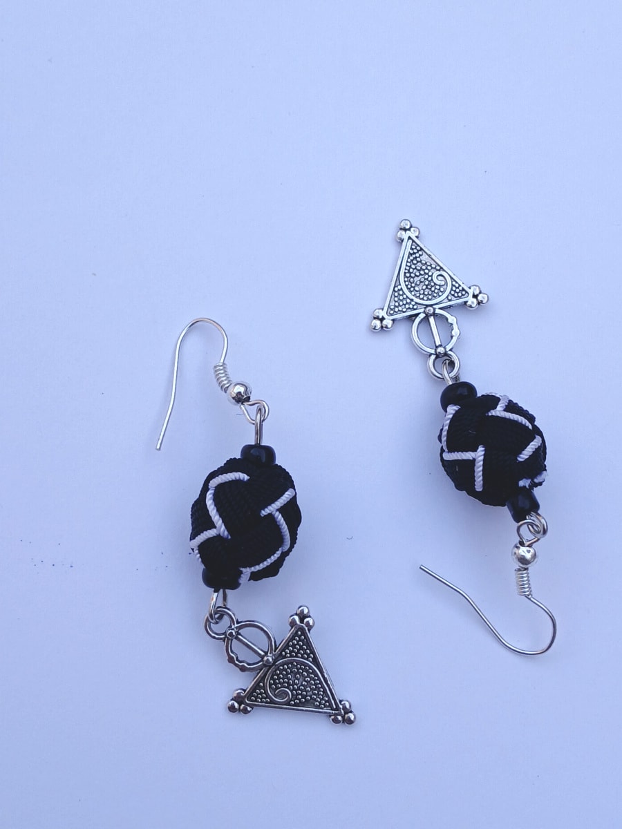 Button Dangle Earrings