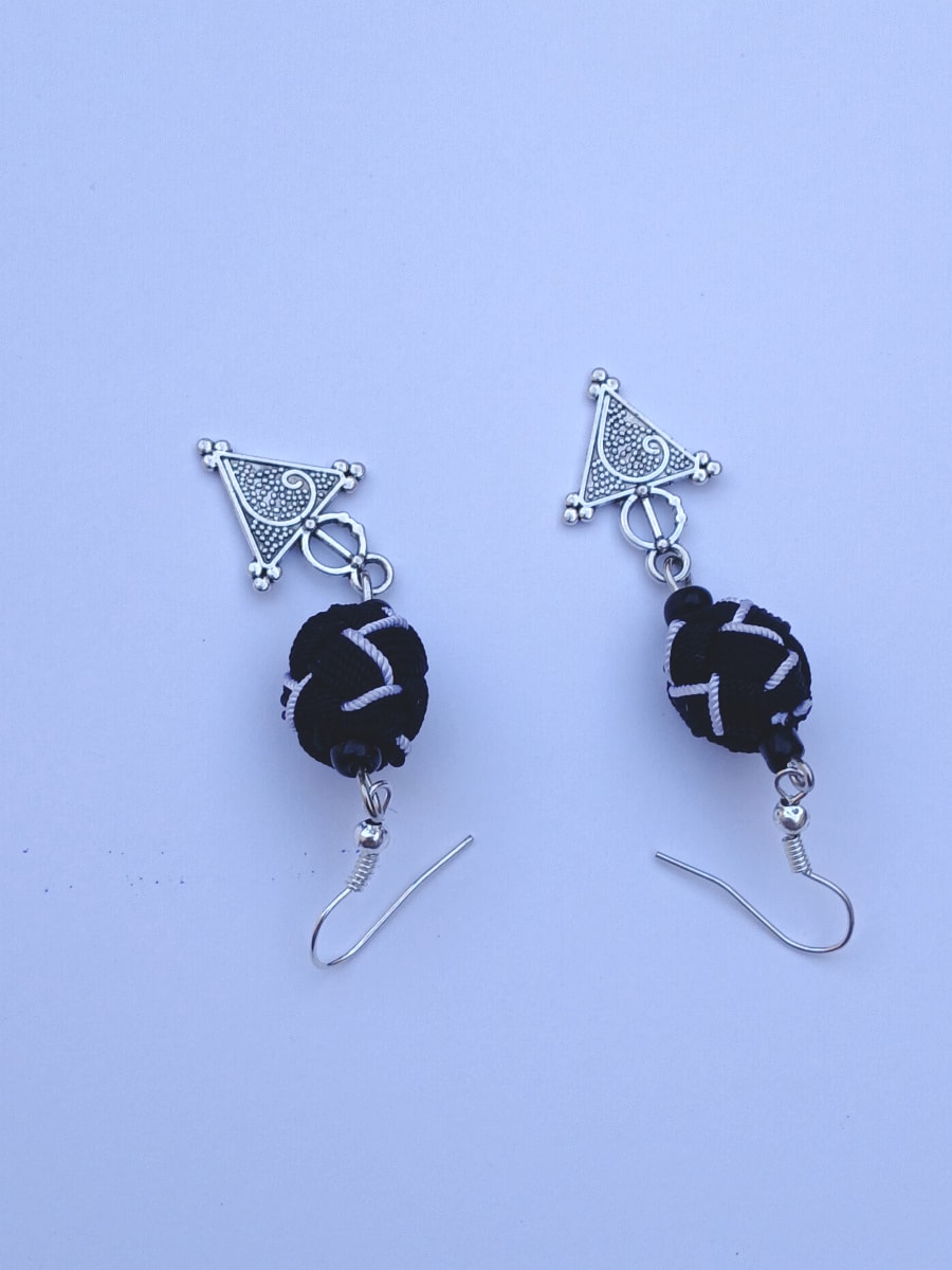 Button Dangle Earrings