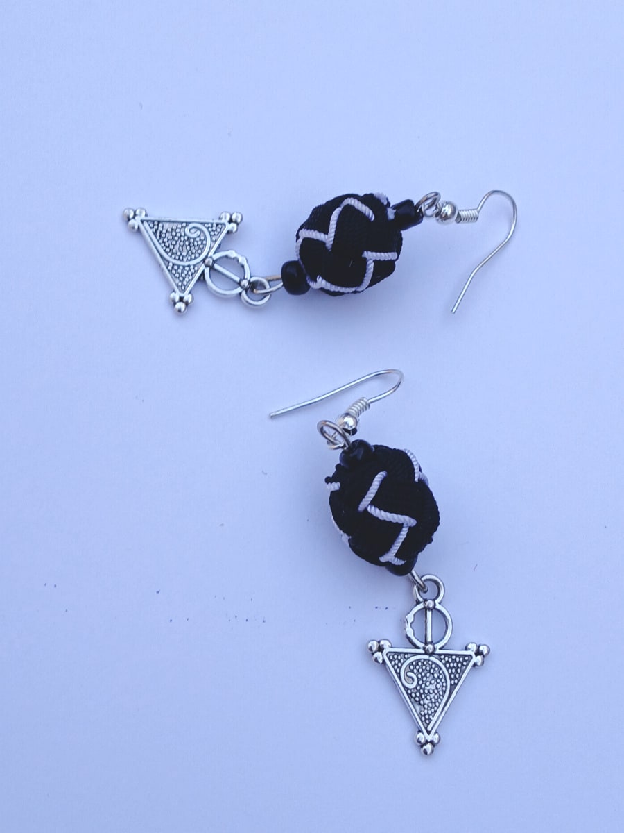 Button Dangle Earrings
