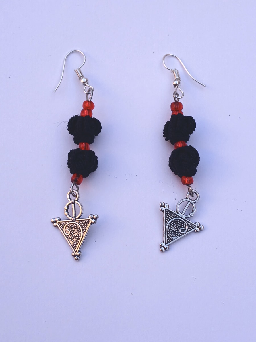 Button Dangle Earrings