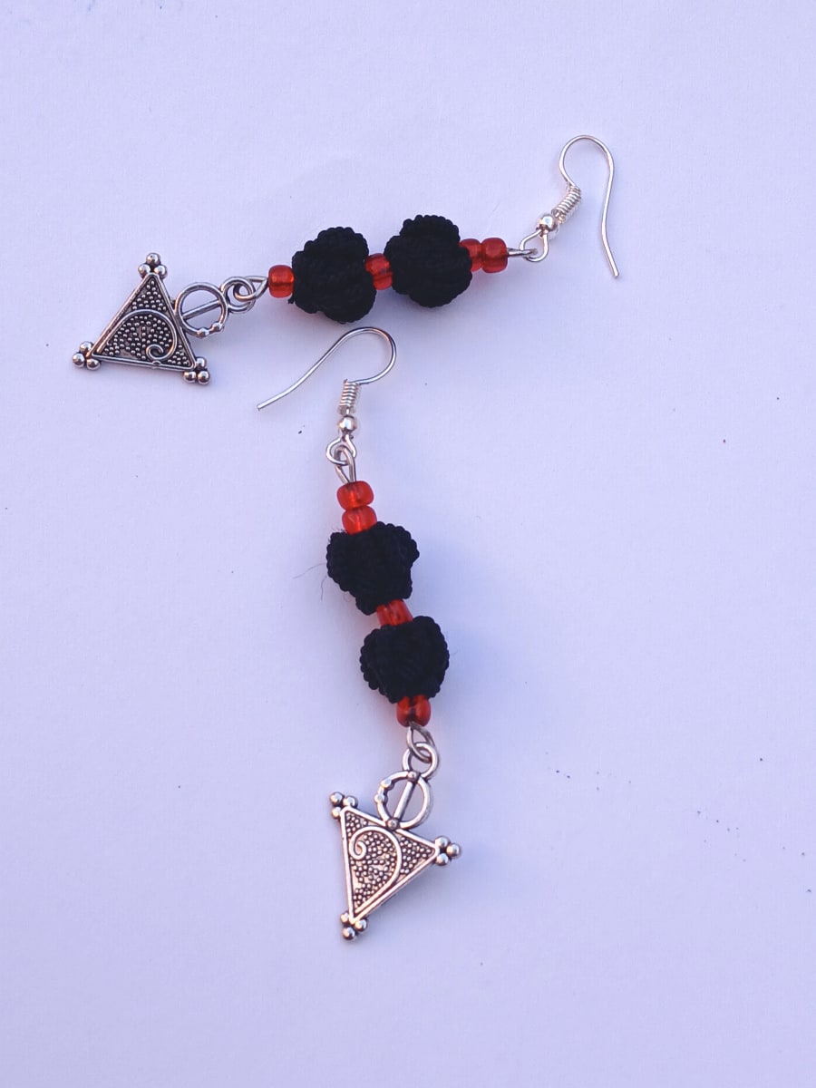 Button Dangle Earrings