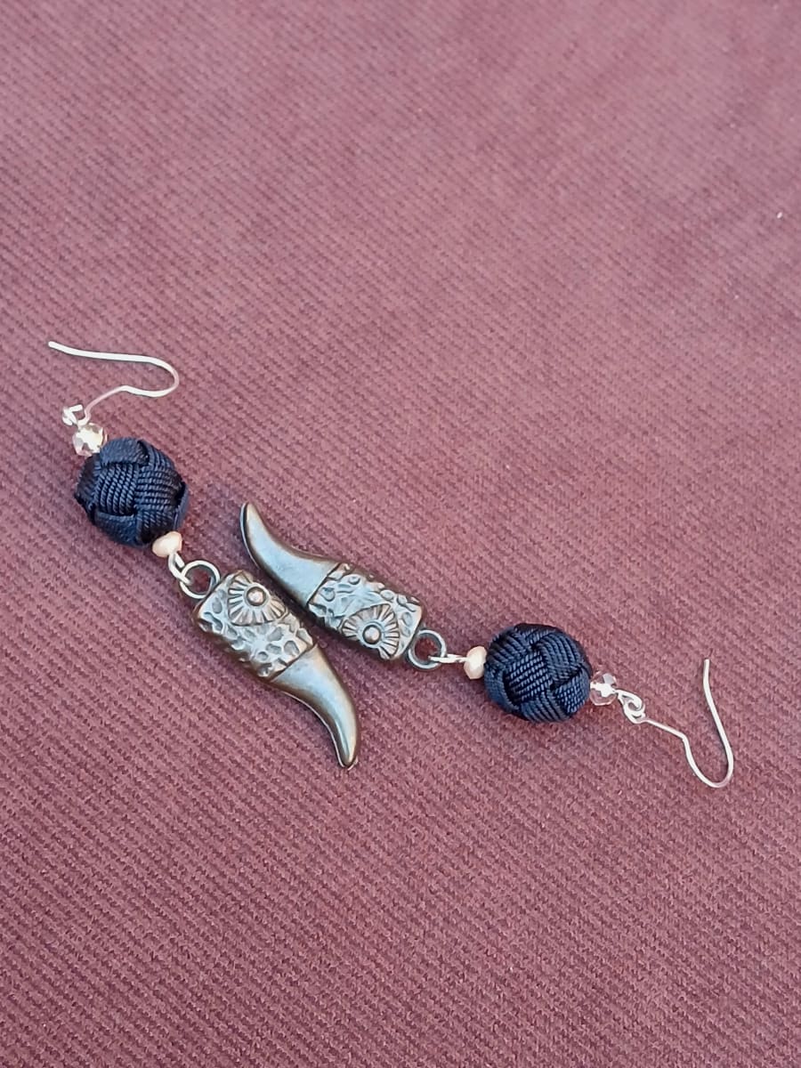 Button Dangle Earrings