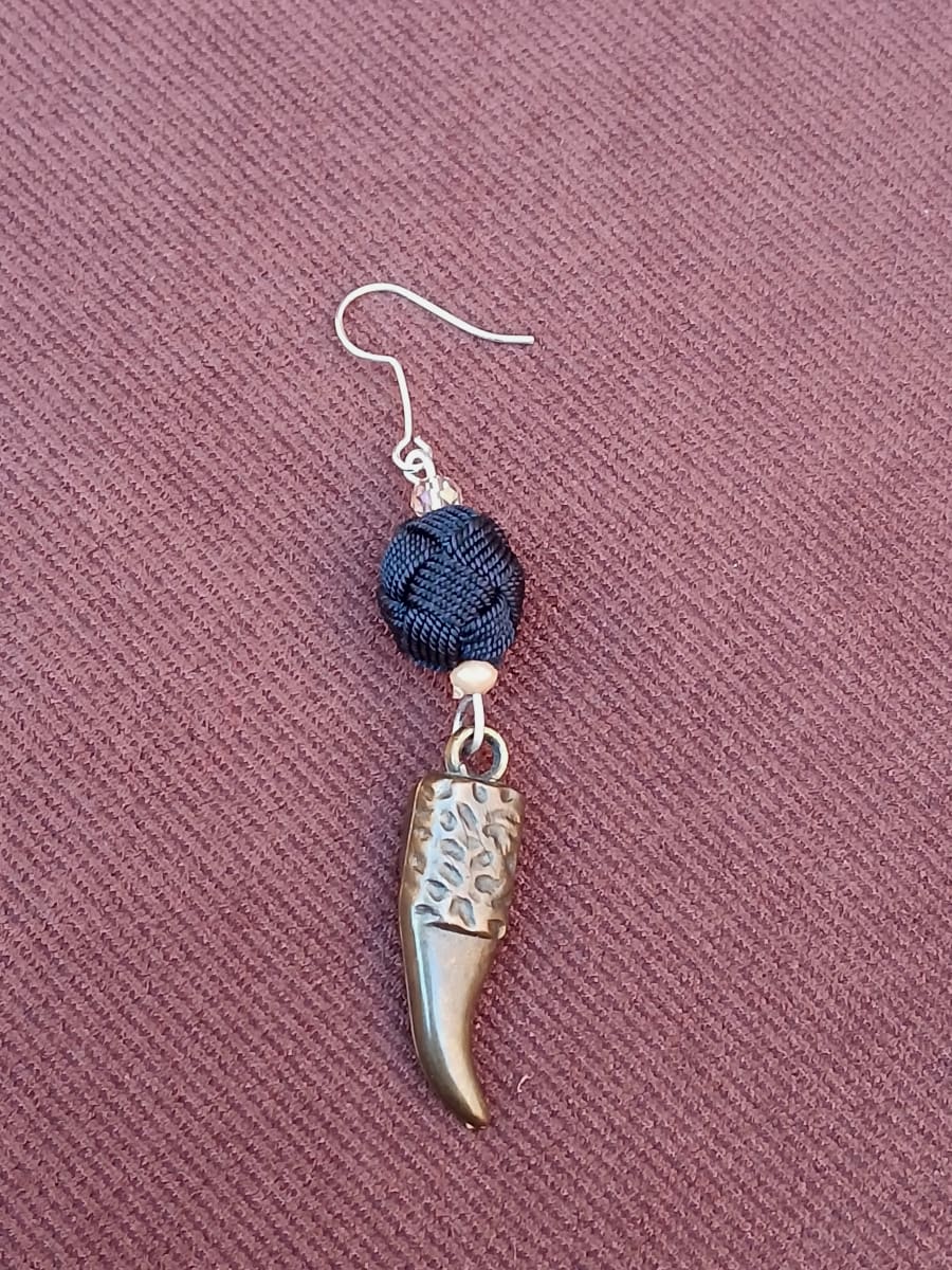 Button Dangle Earrings