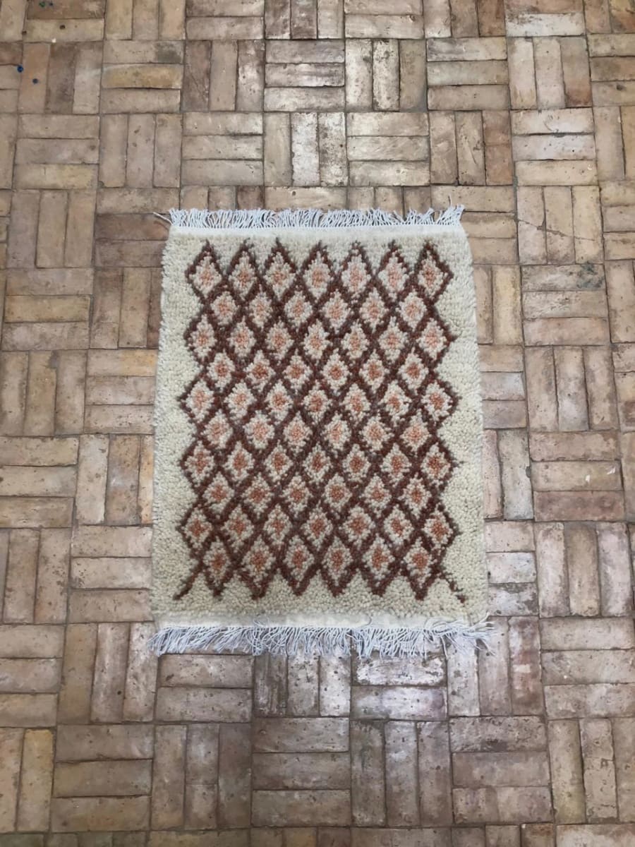  Beni Ourain Rug  Pink, Brown Morocco