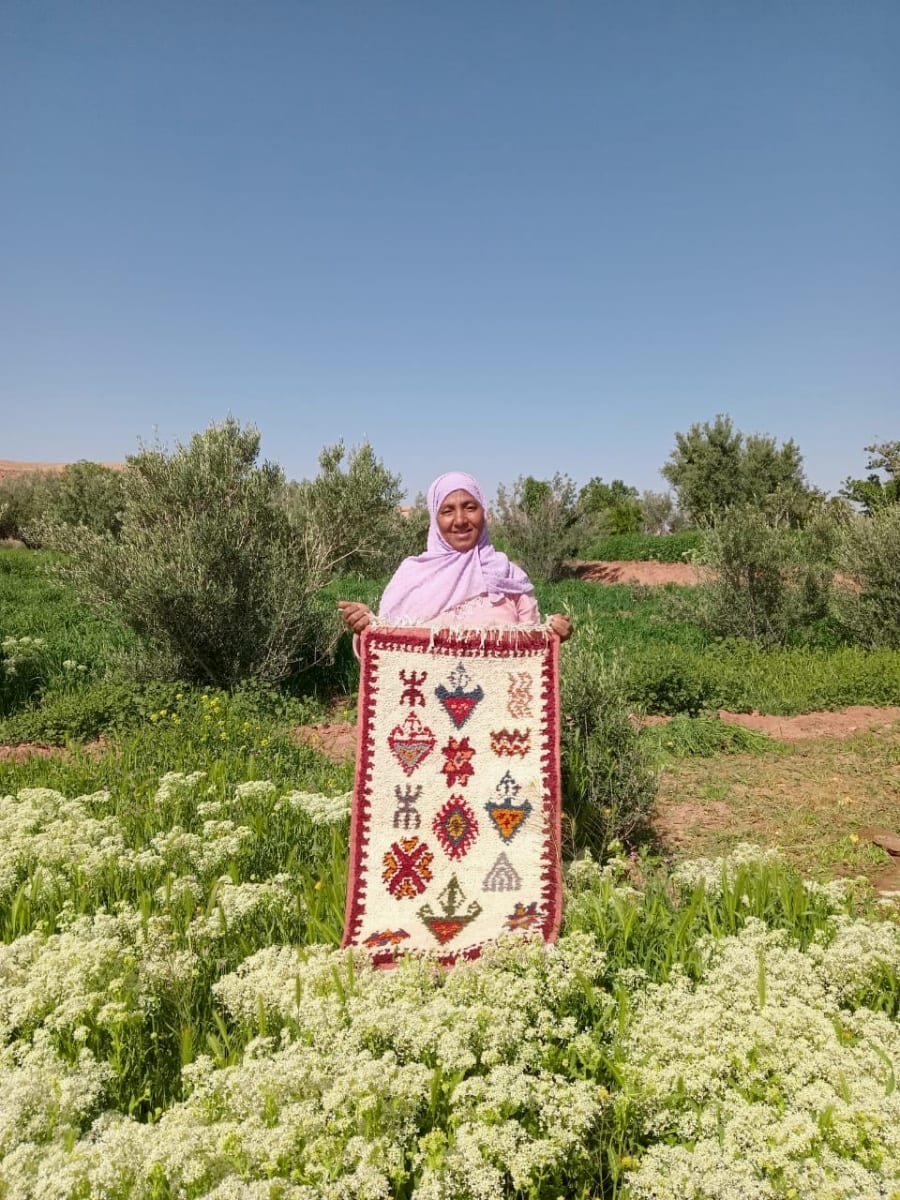  Zerbya Natural Wool Colored Morocco