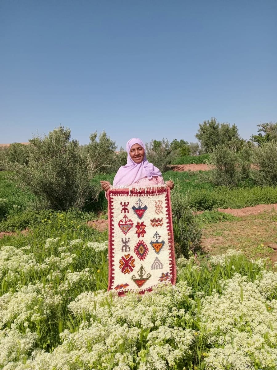  Zerbya Natural Wool Colored Morocco