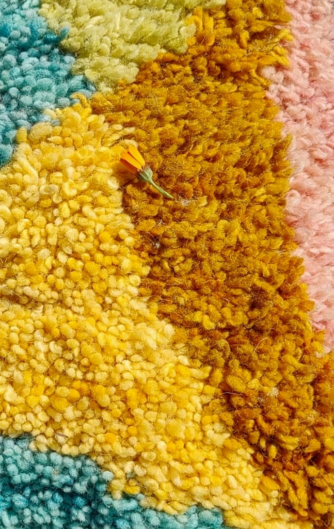  Pillow  Tadout - Wool and Cotton Colored Morocco