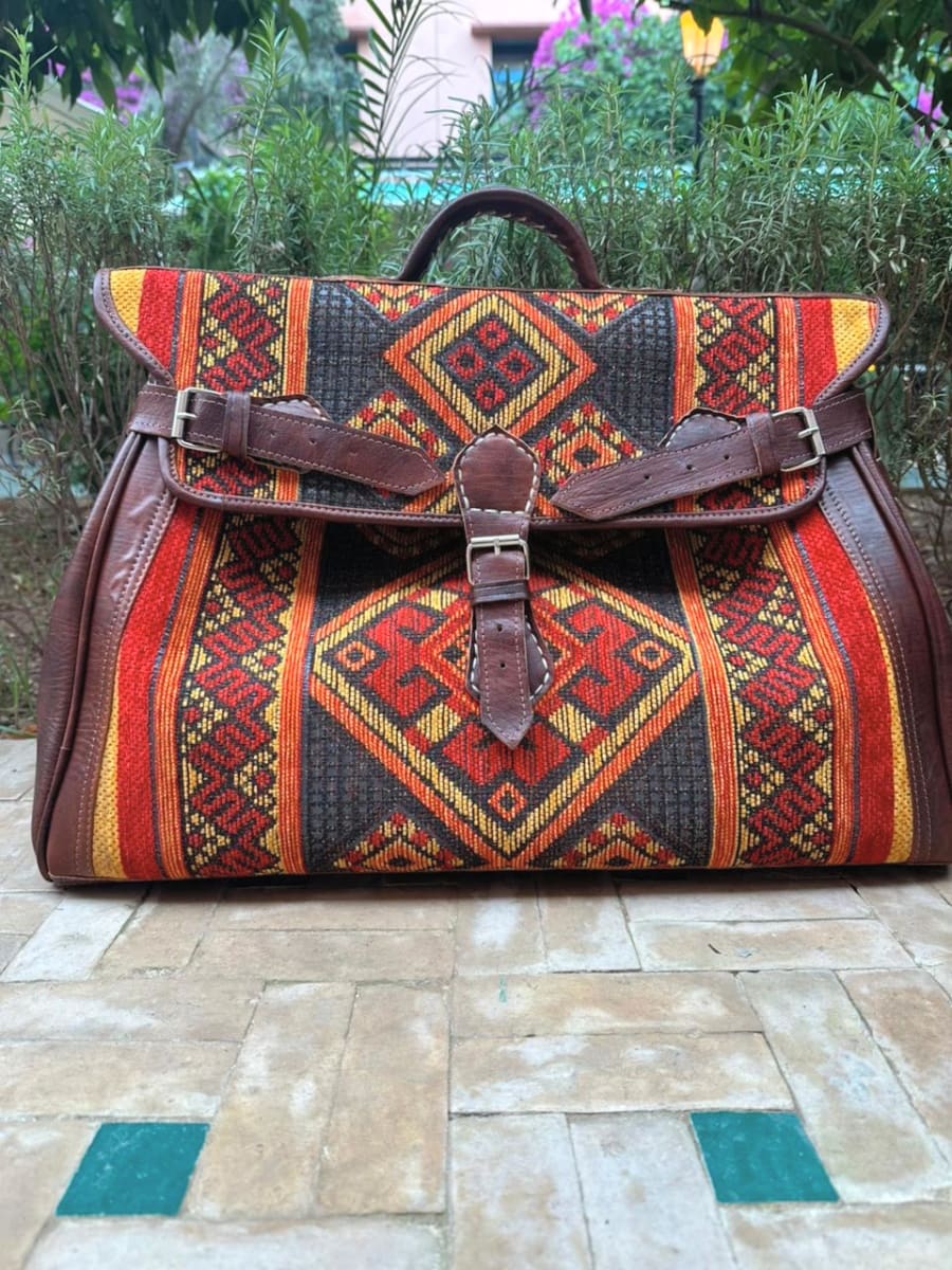 bag leather and Sabra silk Colored Morocco