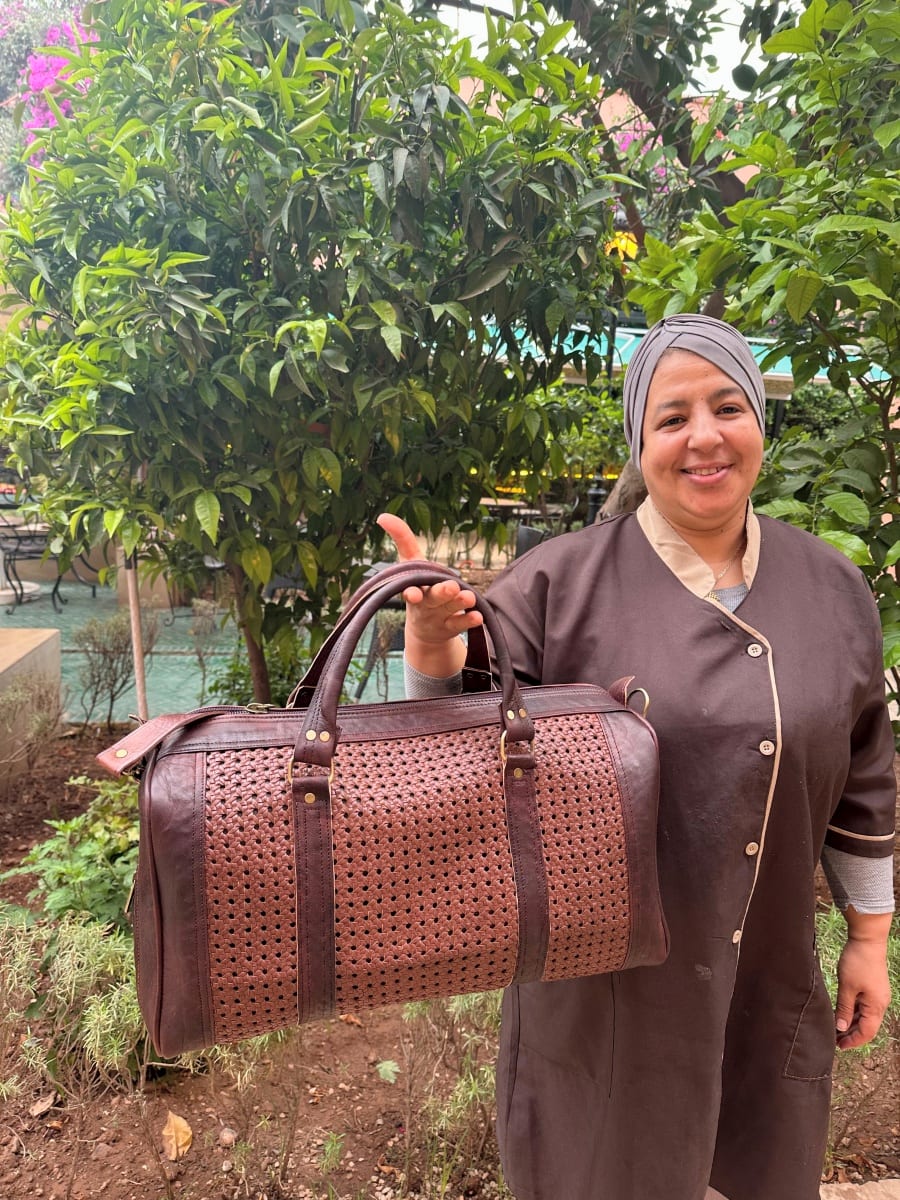  bag leather Brown Morocco