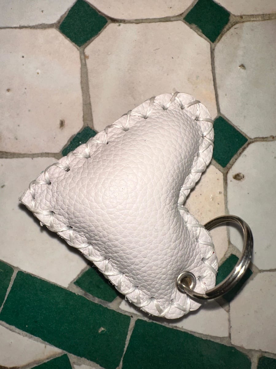   small bag leather and Sabra silk White Morocco