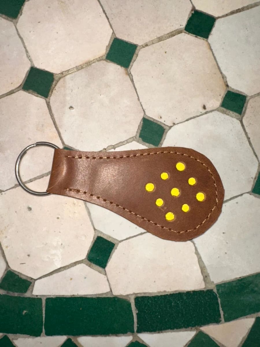   small bag leather Yellow, Brown Morocco