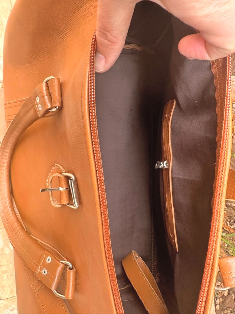  bag leather and Sabra silk Brown, White Morocco