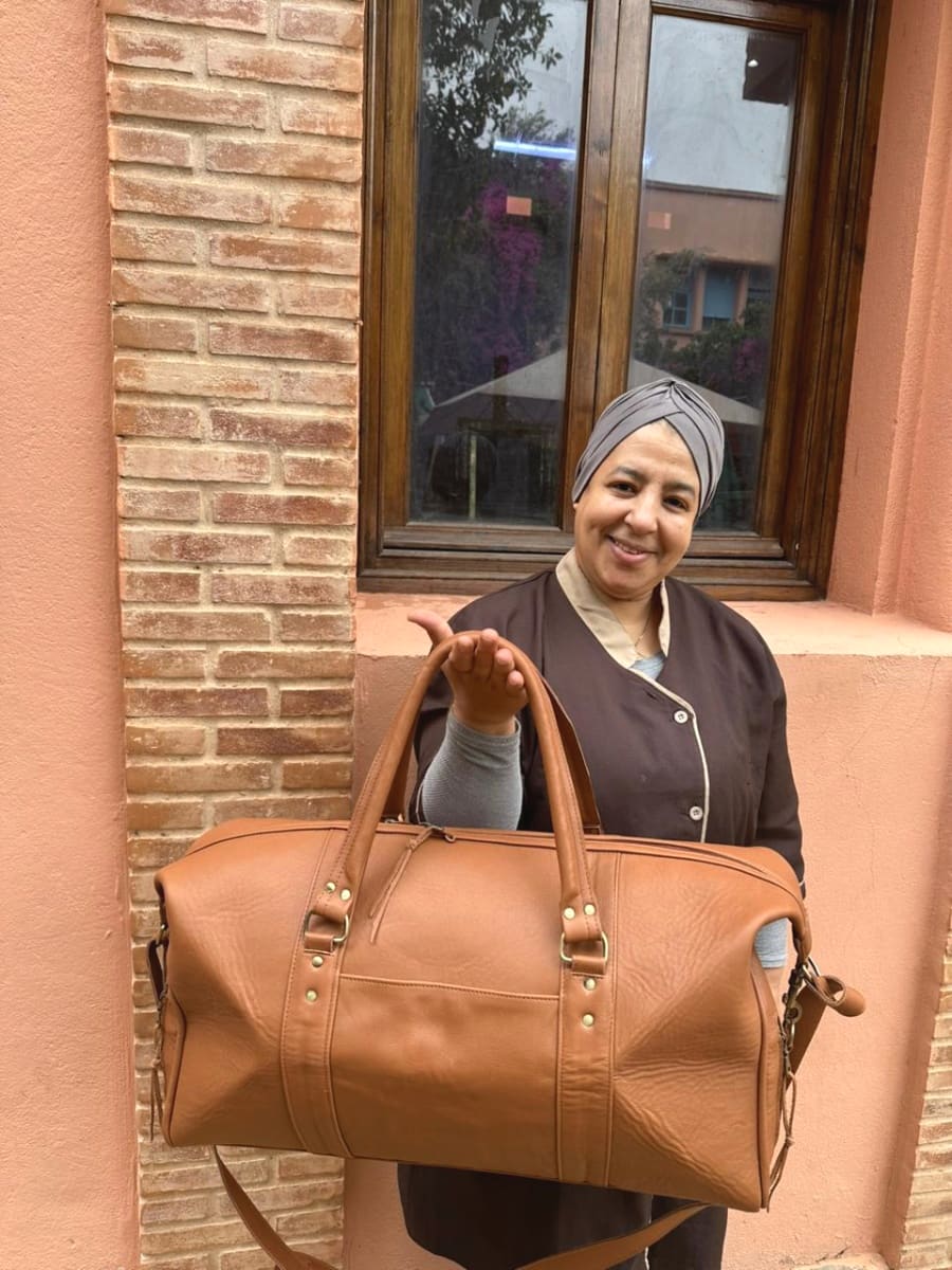  bag leather Brown Morocco