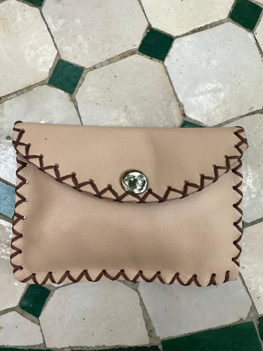   small bag leather and Sabra silk Brown Morocco