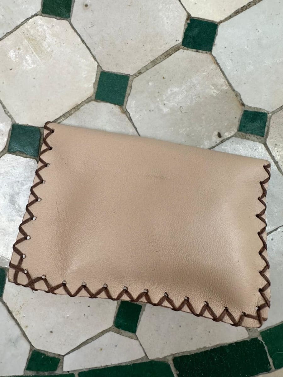   small bag leather and Sabra silk Brown Morocco