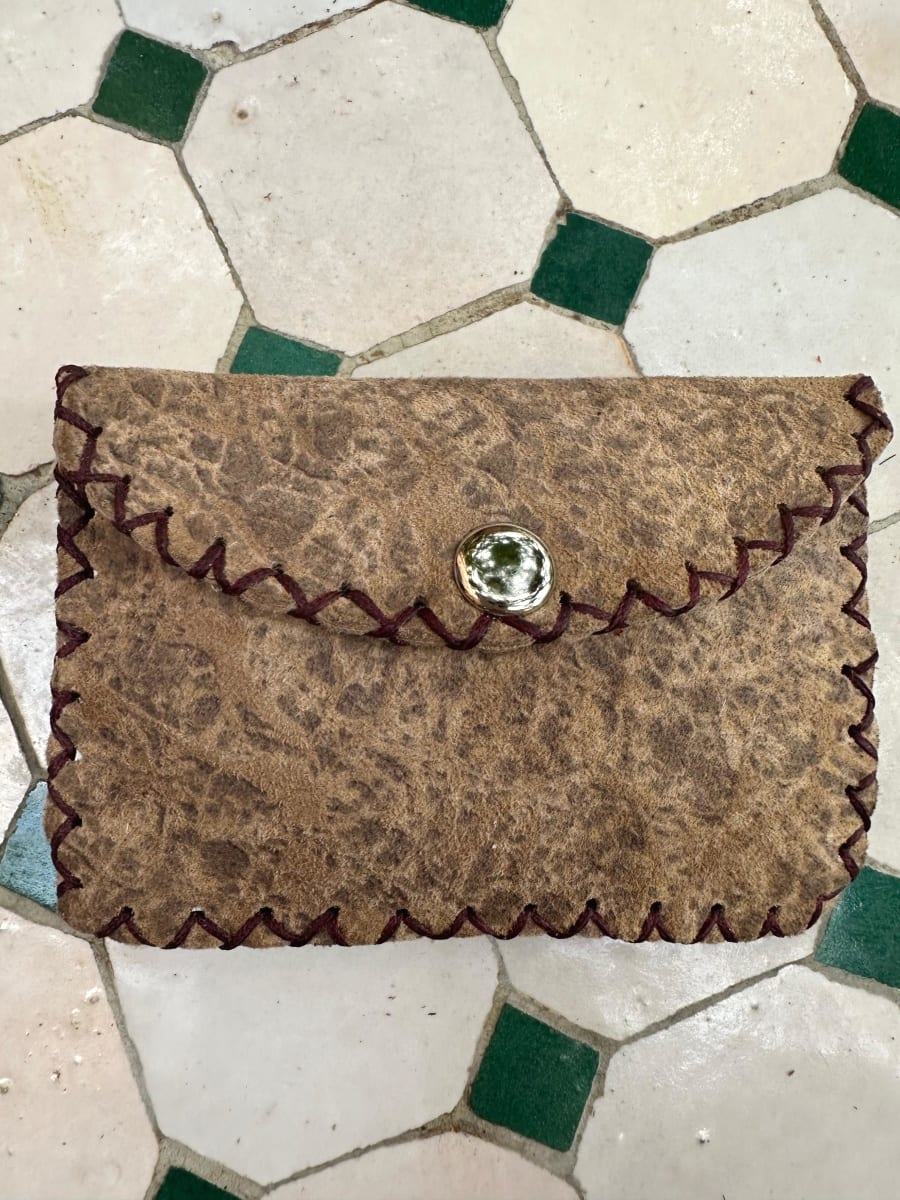   small bag leather and Sabra silk Brown Morocco