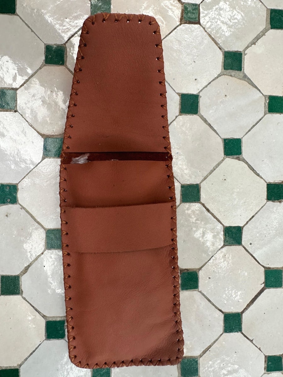   small bag leather and Sabra silk Brown Morocco