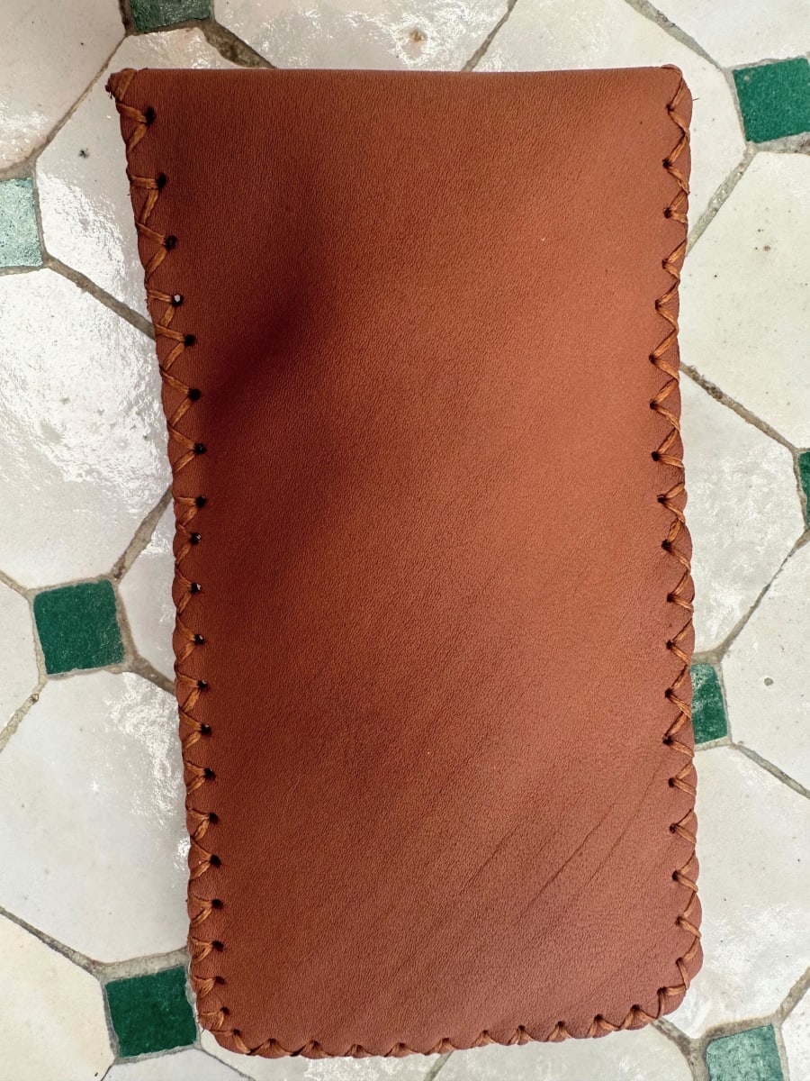   small bag leather and Sabra silk Brown Morocco